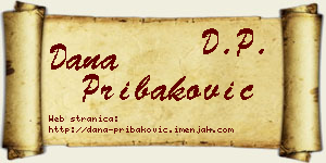 Dana Pribaković vizit kartica